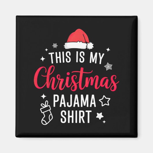 Christmas Pj Pajama Pjs Magneet (Voorkant)