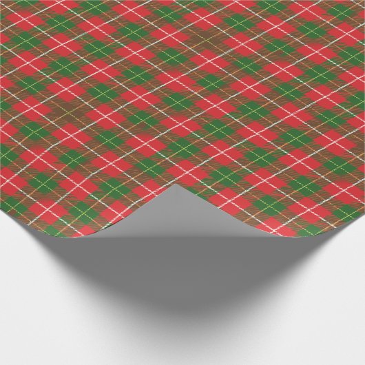 Christmas Plaid 3 Cadeaupapier (Hoek)