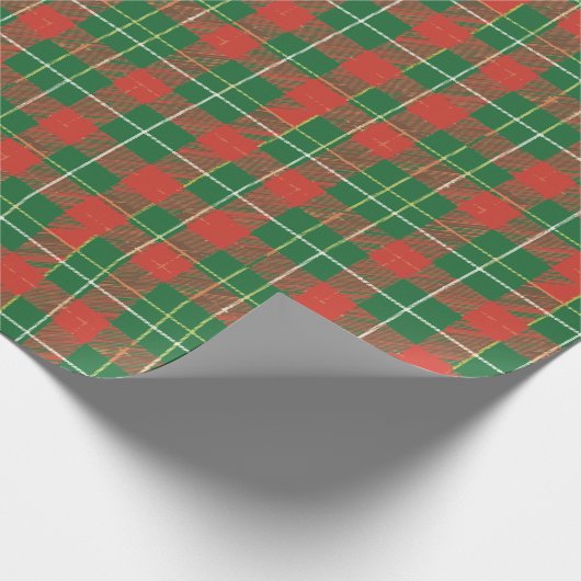 Christmas Plaid 4 Cadeaupapier (Hoek)