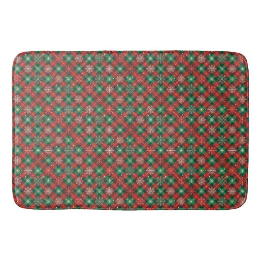 Christmas Plaid Bath Mat (Voorkant)