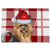 Christmas Plaid Biewer Terrier Hondenliefhebber Va Groot Cadeauzakje (Voorkant)