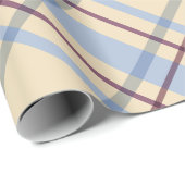 Christmas Plaid Blue Holiday Cadeaupapier (Rol Hoek)