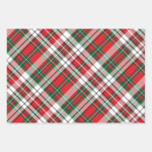 Christmas Plaid Bright met Vrolijk Kerstfeest Inpakpapier Vel (Voorkant)