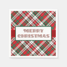 Christmas Plaid Bright met Vrolijk Kerstfeest