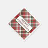 Christmas Plaid Bright met Vrolijk Kerstfeest Servet (Hoek)
