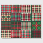 Christmas Plaid Cadeaupapier (Vlak)