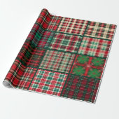 Christmas Plaid Cadeaupapier (Uitgerold)