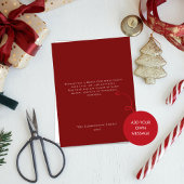 Christmas Plaid Card With Photo Feestdagenkaart