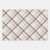 Christmas plaid classic elagant off white holiday inpakpapier vel (Voorkant)
