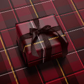 Christmas plaid classic holiday simple cadeaupapier