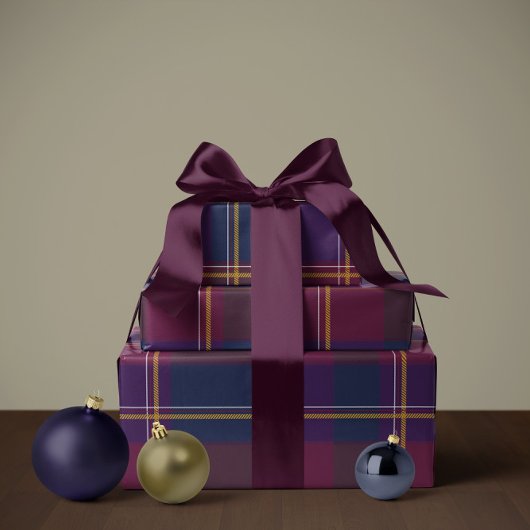 Christmas plaid classic holiday simple cadeaupapier