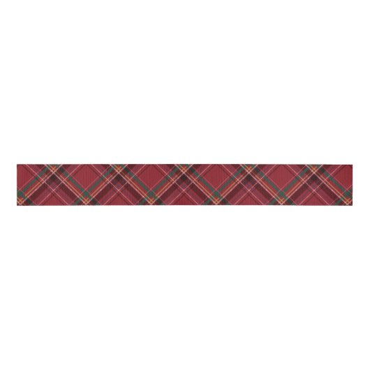 Christmas plaid classic red simple holiday grosgrain lint (Voorkant)