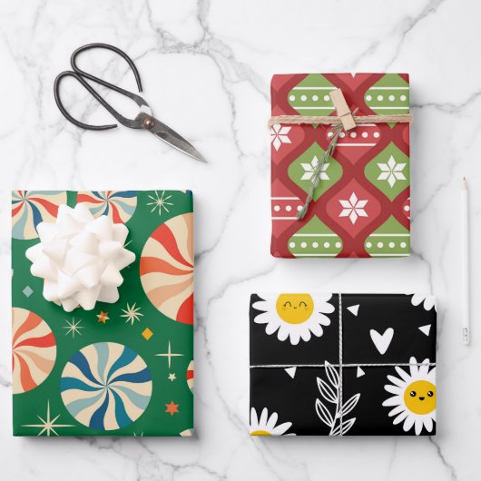 Christmas plaid coordinating inpakpapier vel (Voorkant)