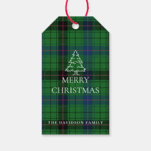 Christmas Plaid Davidson Tartan Pattern Green Cadeaulabel