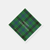 Christmas Plaid Davidson Tartan Pattern Green Servet (Hoek)