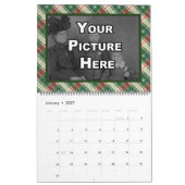 Christmas Plaid Familie Afbeeldingen Kalender (Jan 2027)