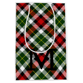 Christmas Plaid Familie INITIAAL Feestelijke Vakan Medium Cadeauzakje