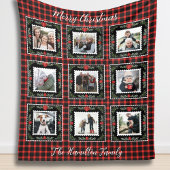 Christmas Plaid Familiefoto Fleece Deken