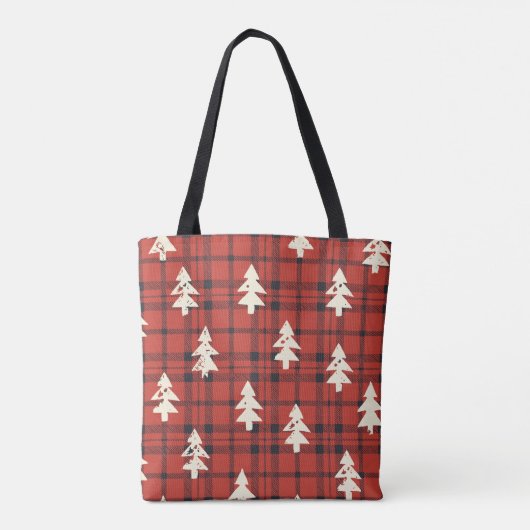 Christmas Plaid Forest Tas (Achterkant)