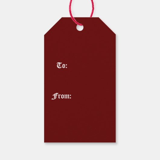 Christmas Plaid Gift Labels Cadeaulabel (Achterkant)