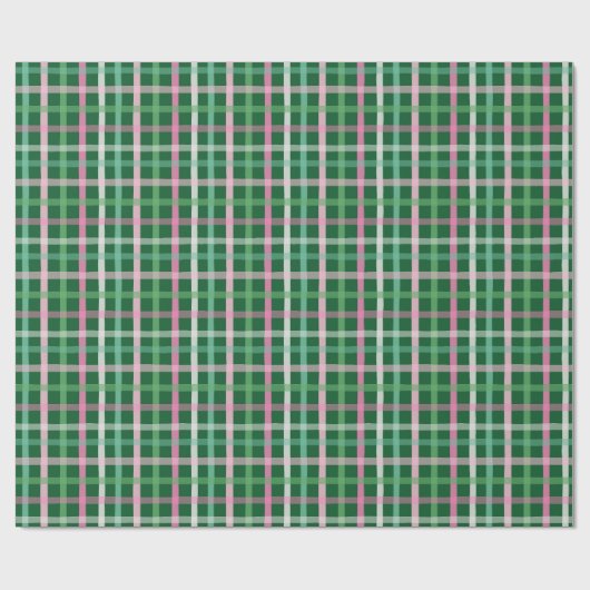Christmas Plaid - Green Cadeaupapier (Vlak)