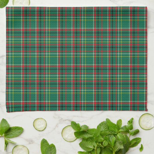 Christmas Plaid Green Pattern-23914 Theedoek (Gevouwen)