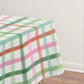 Christmas Plaid - Green Pink & White Tafelkleed (Voorbeeld)