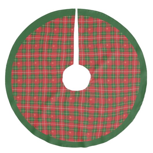 Christmas Plaid Iers Rood Kerstboom Rok (Voorkant)