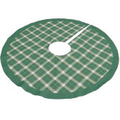 Christmas Plaid in Scottish Green and White Kerstboom Rok (Gekanteld)