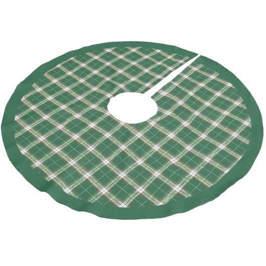Christmas Plaid in Scottish Green and White Kerstboom Rok (Gekanteld)