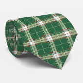 Christmas Plaid in Scottish Green with Tree Stropdas (Opgerold)