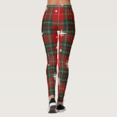 Christmas Plaid Leggings with Snowflakes (Achterkant)