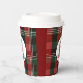 Christmas Plaid Paper Cup Papieren Bekers (Links)