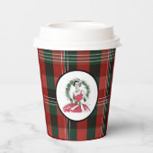 Christmas Plaid Paper Cup  Papieren Bekers (Achterkant)