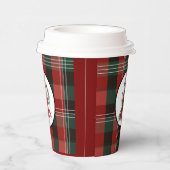 Christmas Plaid Paper Cup Papieren Bekers (Rechts)