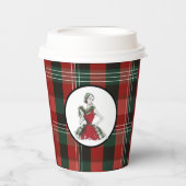 Christmas Plaid Paper Cup Papieren Bekers (Voorkant)