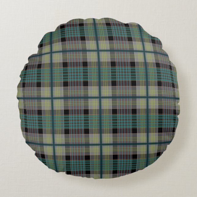Christmas Plaid Pattern  Rond Kussen (Voorkant)