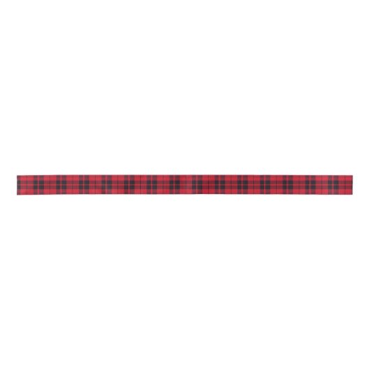 Christmas Plaid Pattern  Satijnen Lint (Voorkant)