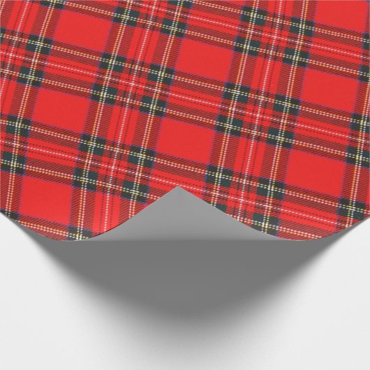Christmas Plaid Pattern Wrapping Paper Cadeaupapier (Hoek)