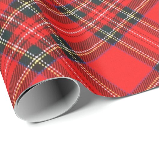 Christmas Plaid Pattern Wrapping Paper Cadeaupapier (Rol Hoek)