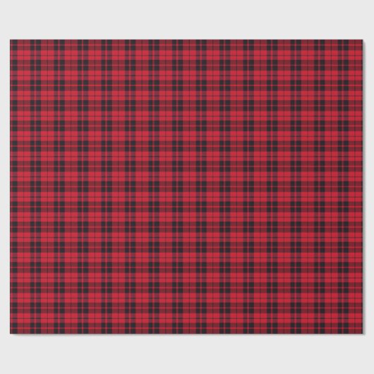 Christmas Plaid Pattern Wrapping Paper Cadeaupapier (Vlak)
