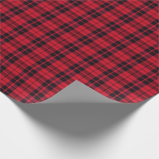 Christmas Plaid Pattern Wrapping Paper Cadeaupapier (Hoek)