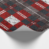 Christmas Plaid Pattern Wrapping Paper Cadeaupapier (Hoek)