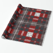 Christmas Plaid Pattern Wrapping Paper Cadeaupapier (Uitgerold)