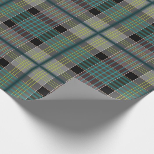 Christmas Plaid Pattern Wrapping Paper Cadeaupapier (Hoek)