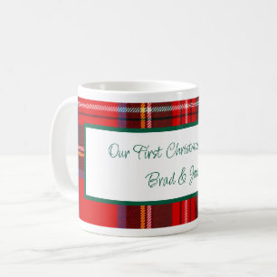 Christmas Plaid PERSONALISEREN Koffiemok