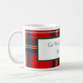 Christmas Plaid PERSONALISEREN Koffiemok (Links)