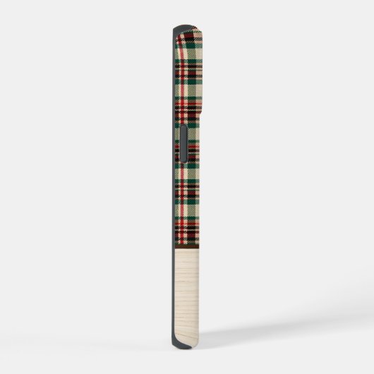 Christmas Plaid Phone Case | Personalized Name iPhone 15 Case (Rechterkant)