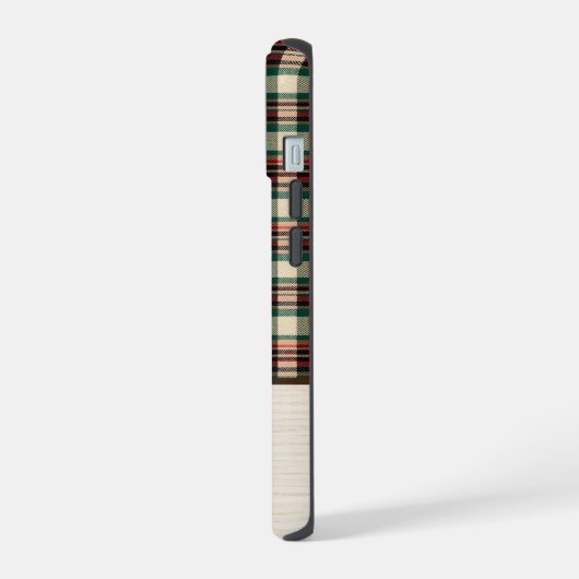 Christmas Plaid Phone Case | Personalized Name iPhone 15 Case (Linkerkant)