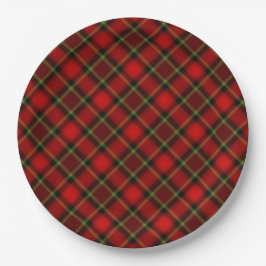 Christmas Plaid Plate Papieren Bordje